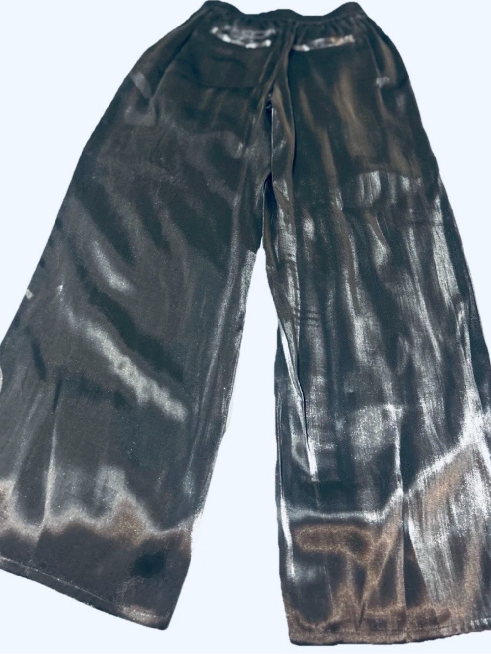 Metallic Silver Palazzo Pants XS Wide Leg Shimmer Party NWT Nordstrom